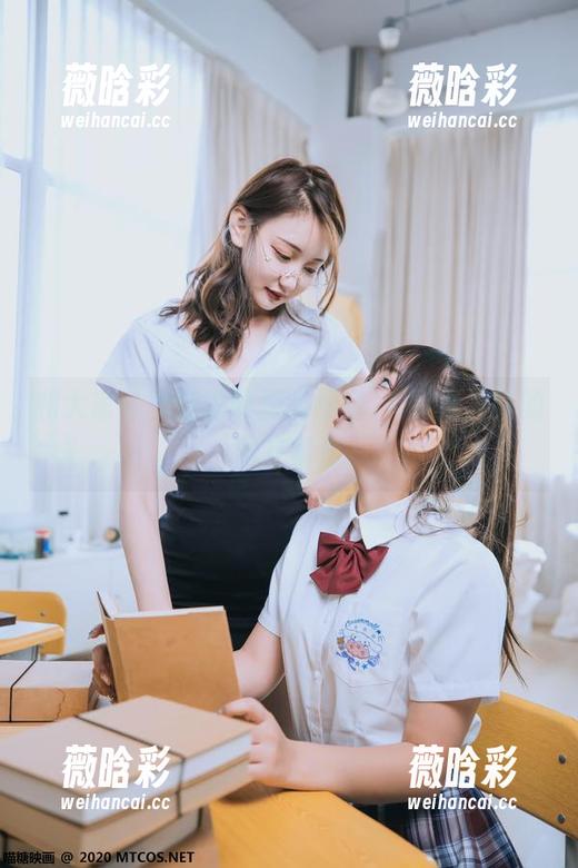 和大家分享喵糖映画的绿色JK图集，真的，像在梦里。