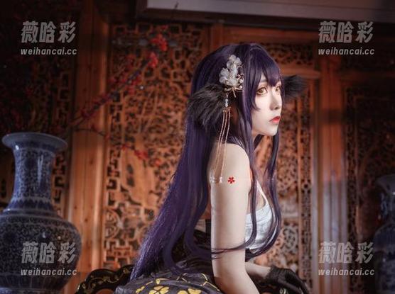 翎柒菜菜的蕾丝睡衣，原图一看就觉得有点过火，分享这份“勇气”。